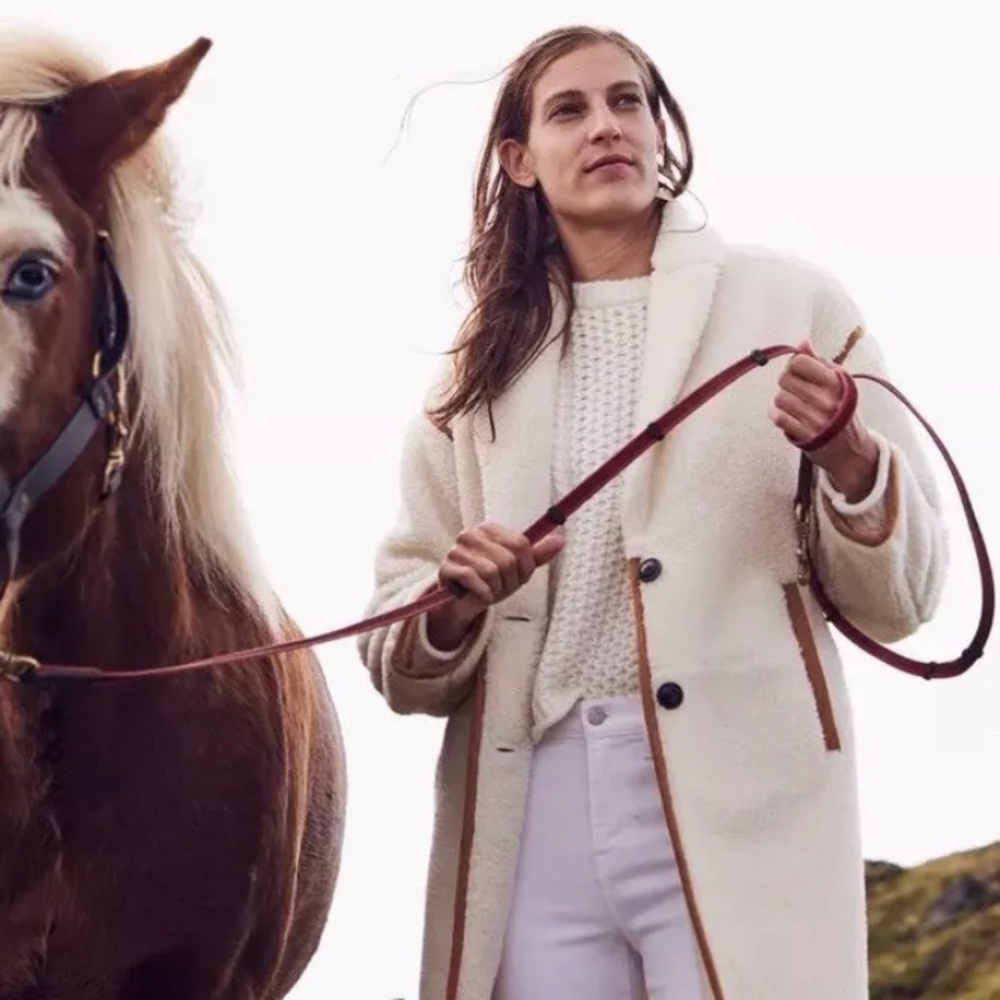 NWT MADEWELL SHERPA TOPCOAT SIZE SMALL.